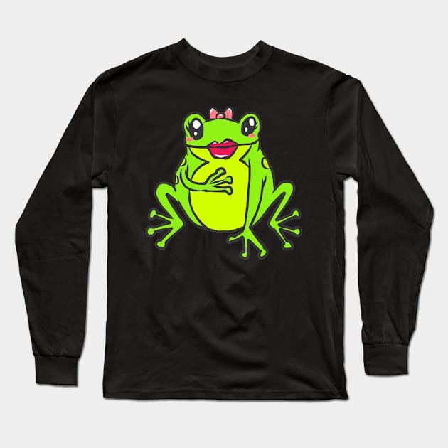 Frog Tadpole Toad Lurch Toad Froschlurch sweet Long Sleeve T-Shirt by KK-Royal